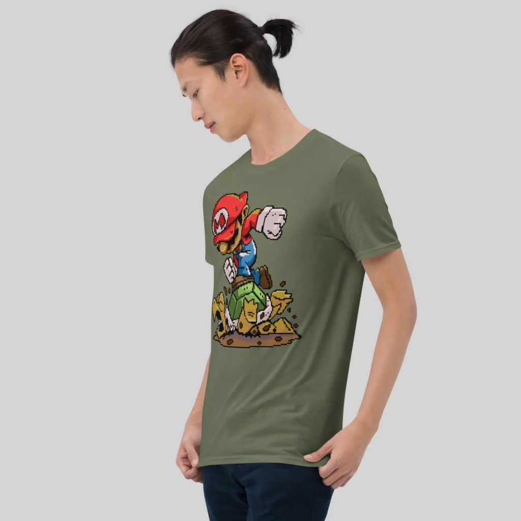 Homem T-shirt Verde DTG
