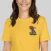 T-shirt Amarela Bordado