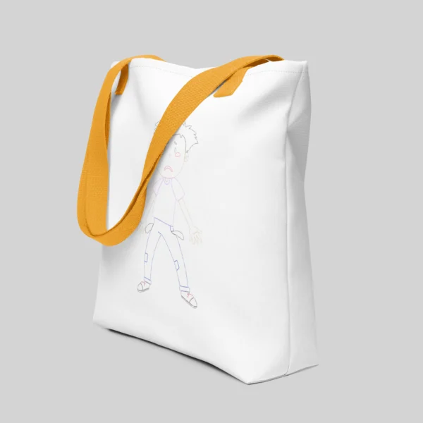 Amarelo Lado Tote Bag Amarelo