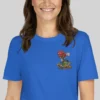 T-shirt Azul Bordado