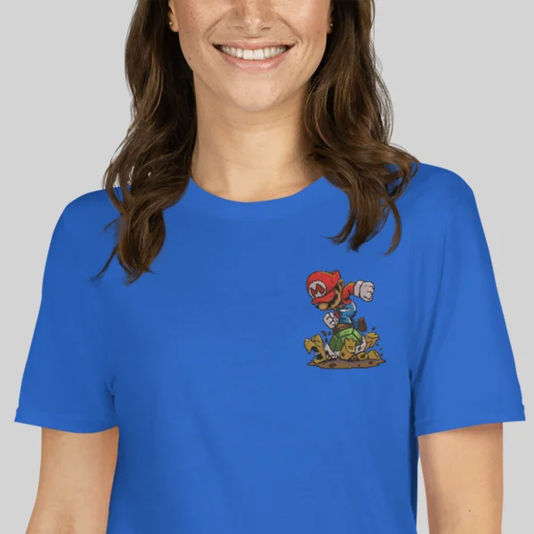 T-shirt Azul Bordado