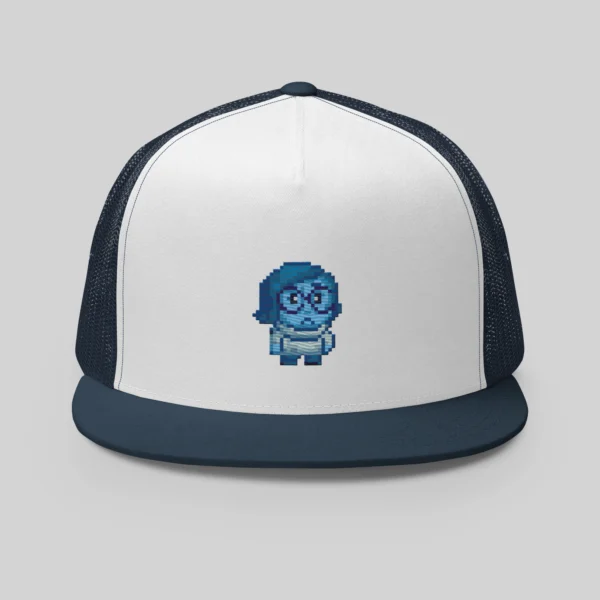 Azul Boné Azul Bordado
