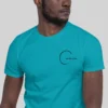 T-shirt Azul Bordado