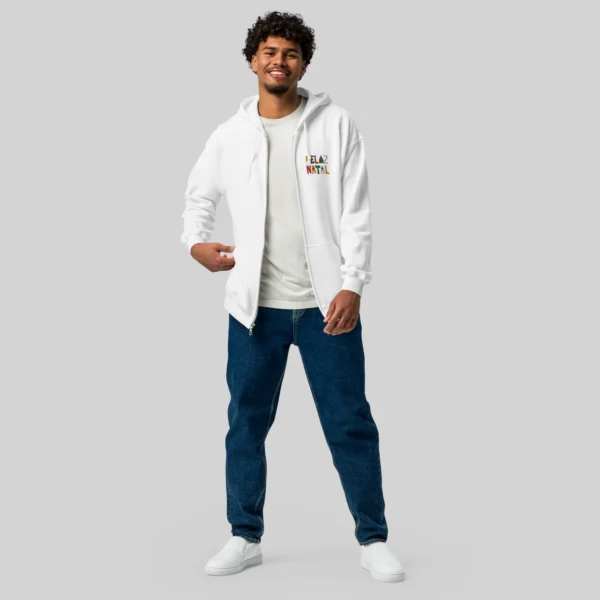 Homem Branco Casaco Branco Bordado