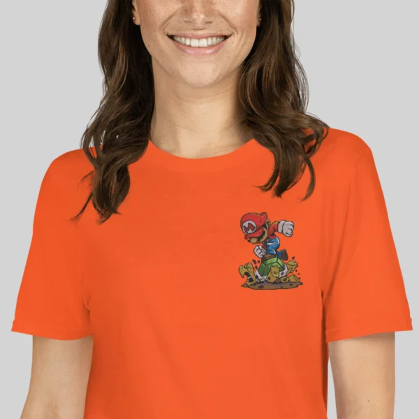 T-shirt Laranja Bordado