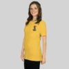 Mulher T-shirt Amarela Bordado