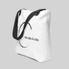 Preto Lado Tote Bag Preto