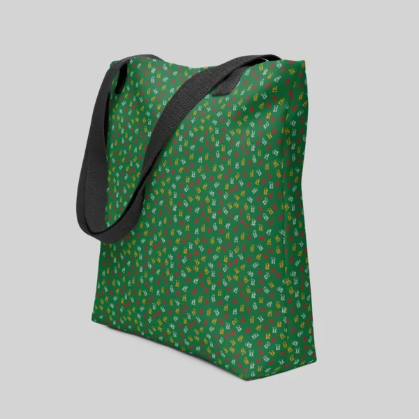 Preto Lado Tote Bag Preto All Over