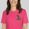 T-shirt Rosa Bordado