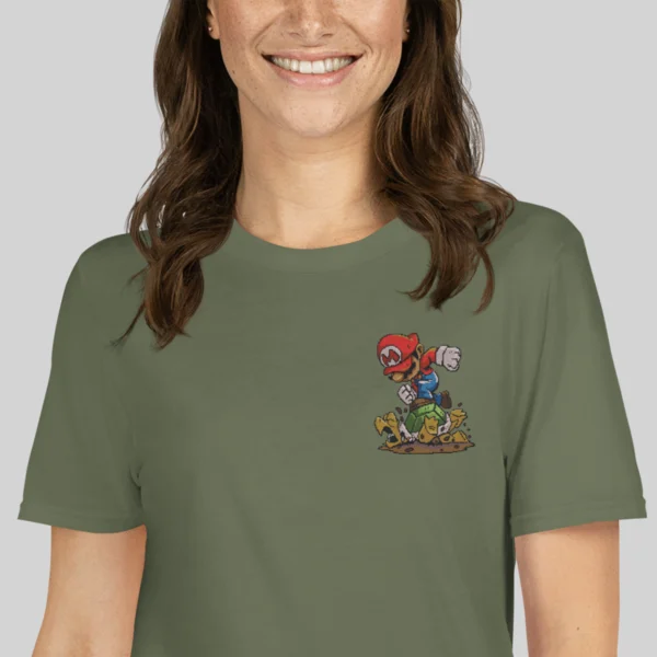 T-shirt Verde Bordado