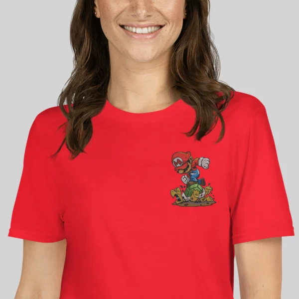 T-shirt Vermelha Bordado